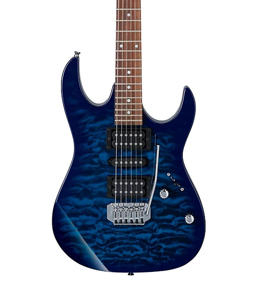 Ibanez GRX70QA Electric Guitar Transparent Blue Burst