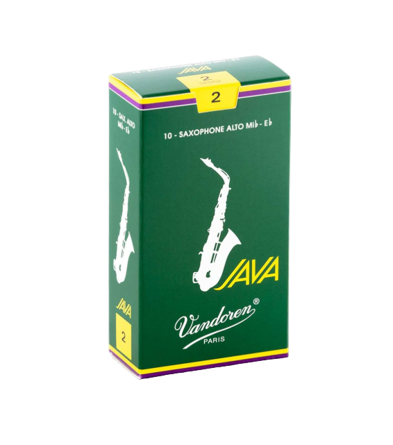 Vandoren JAVA Alto Saxophone Reeds - Box of 10 - Sizes 2.5-4