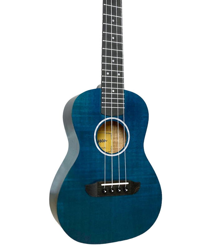 Kaysen Concert Ukulele - Tiger Okume - Blue