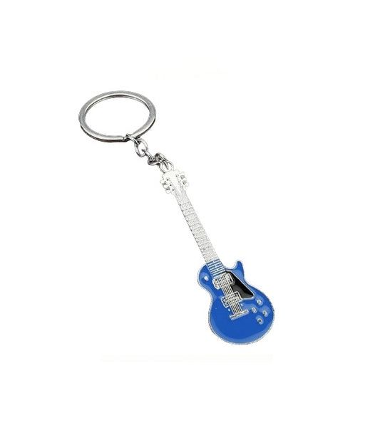 Les Paul Style Guitar Keychain - Blue