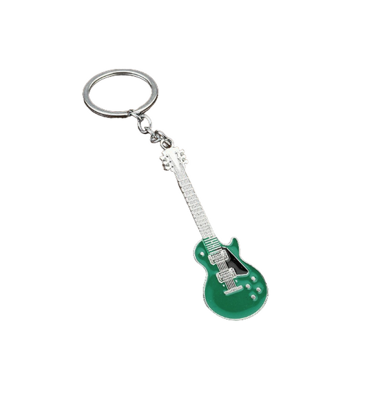 Les Paul Style Guitar Keychain - Green