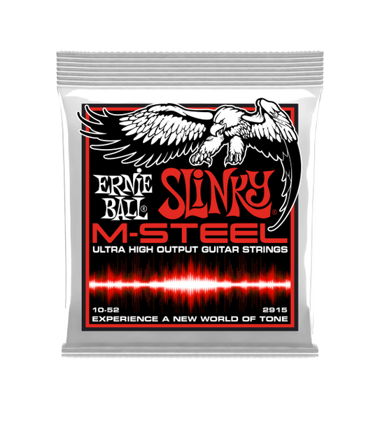 Ernie Ball Skinny Top Heavy Bottom Slinky M-Steel Electric Guitar Strings 10-52 Gauge