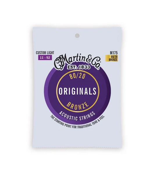 Martin MA175 80/20 Bronze Custom Light Original Acoustic Guitar Strings