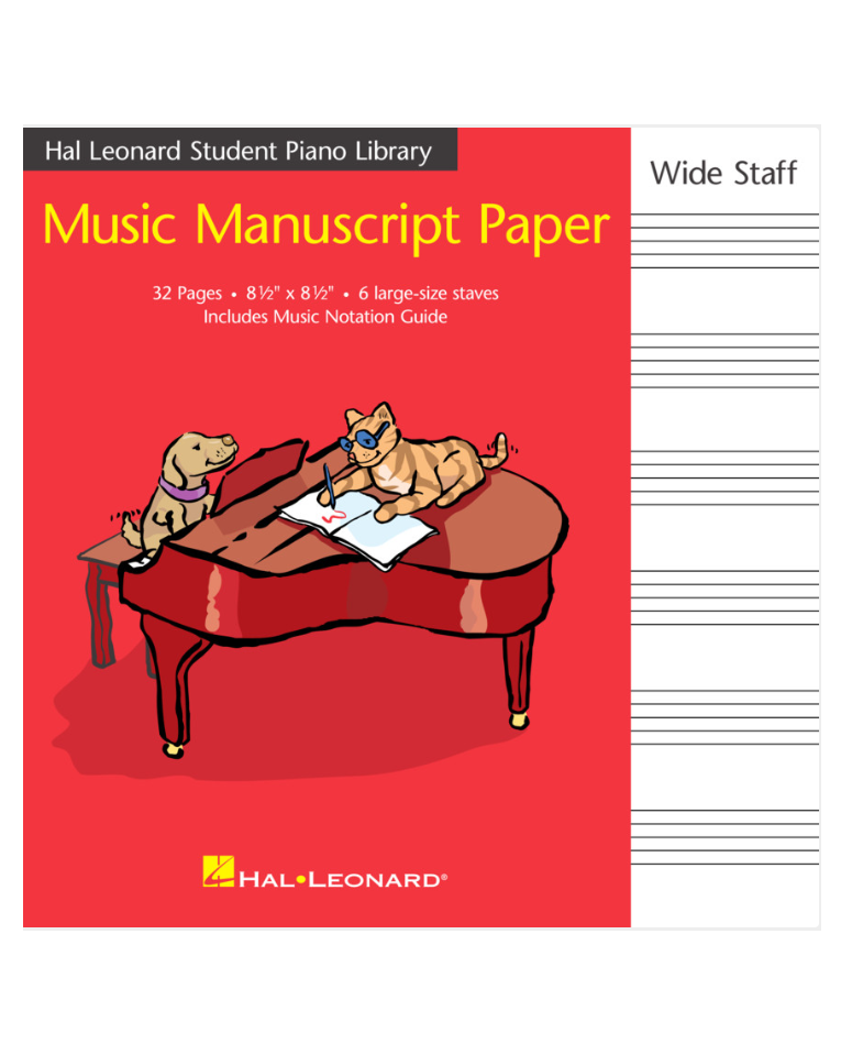 Hal Leonard Student Piano Library Music Manuscript Paper – Wide Staff
