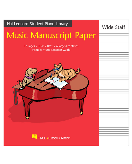 Hal Leonard Student Piano Library Music Manuscript Paper – Wide Staff