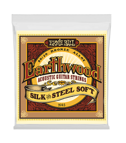 Soft Earthwood 80/20 Bronze Silk & Steel Acoustic Guitar Strings 11-52 Gauge P02045