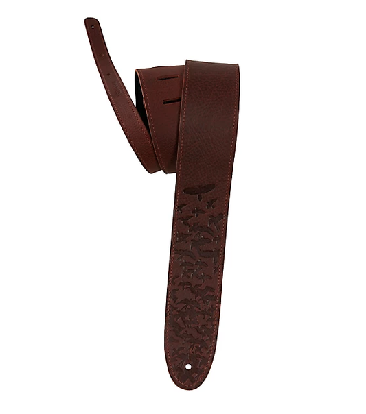 PRS Leather Bird Swarm Strap Rust 2.5 in. USA Made