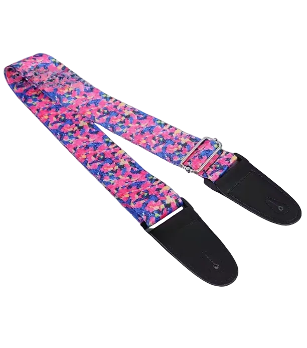 Polyester Guitar Strap - Psychedelic Pink