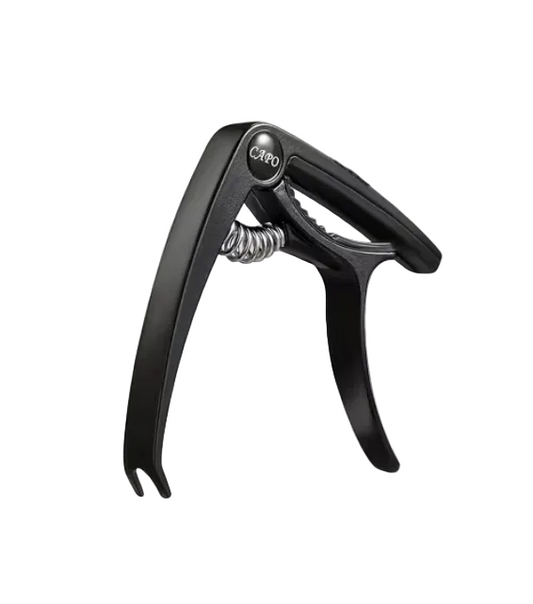 Capo w/ Pick Holder - Black Plastic