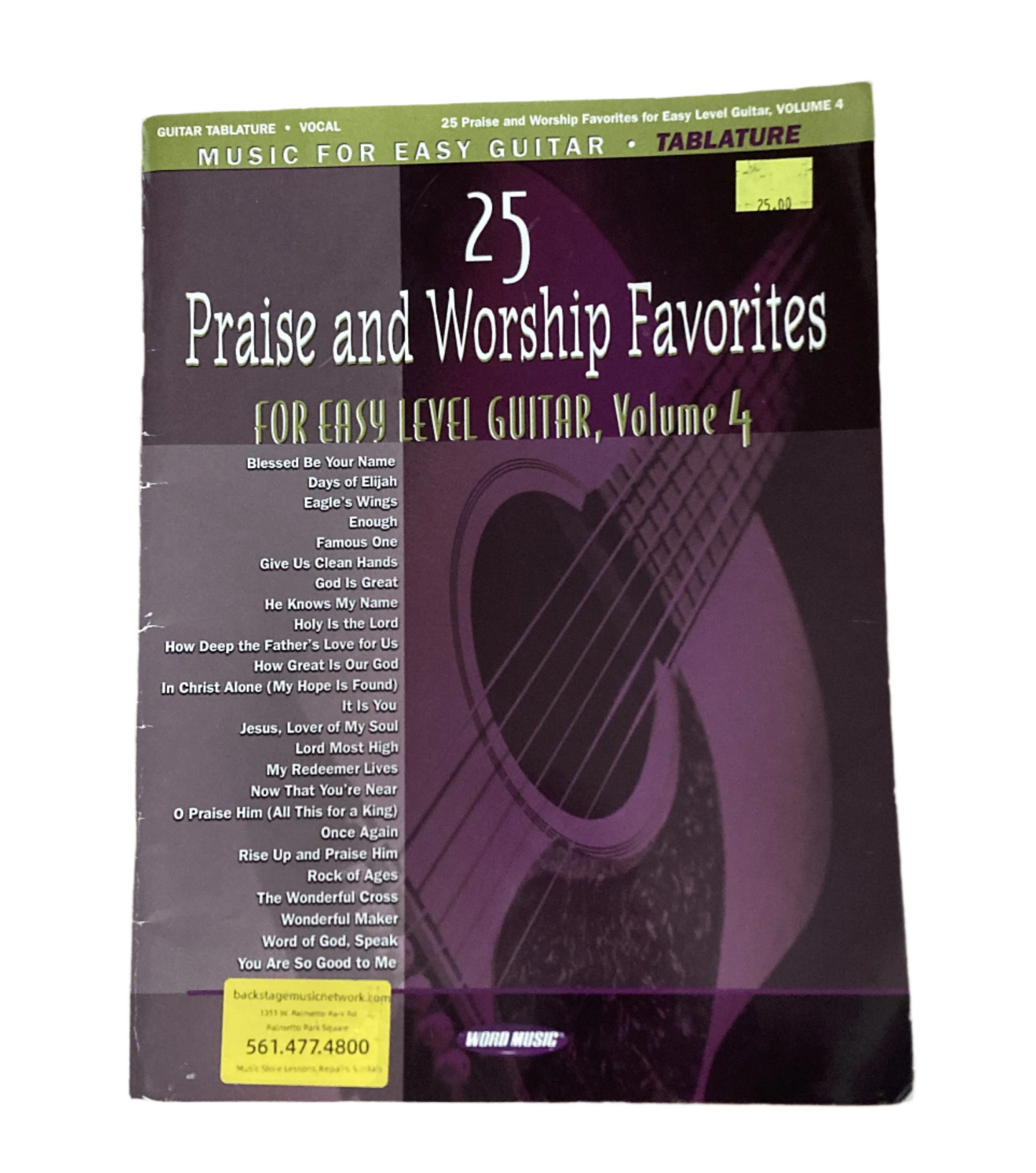 25 Praise and Worship Favorites for easy level guitar, vol. 4 (Pre-Owned)