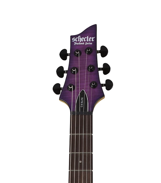 Schecter Research C-6 Elite Electric Guitar Transparent Purple Burst