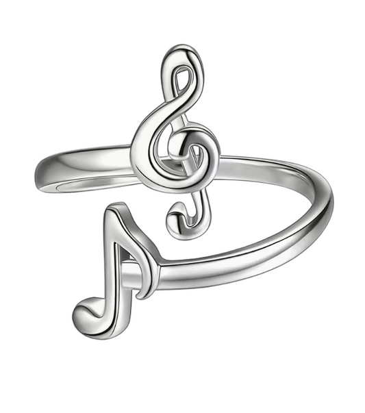 Musical Note Ring - Large - Adjustable Size