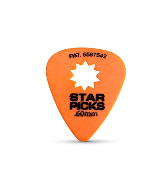 Everly Star Guitar Picks 12 Pack - Choose Size