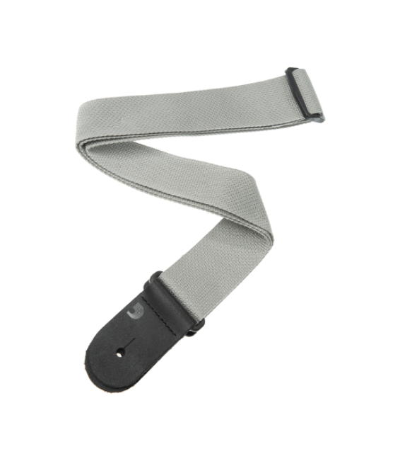 D'Addario Polypropylene Guitar Strap, Silver
