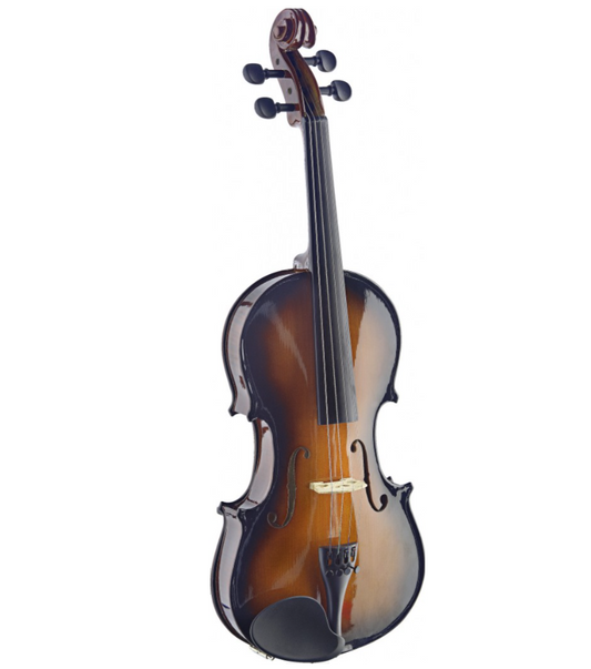 Stagg Solid Maple Sunburst Full Size Student Violin w/ Case and Bow