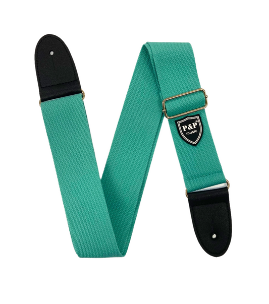 Guitar Strap - Teal Poly w/ Pick Holder