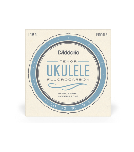 D'Addario Tenor Ukulele Fluorocarbon string package, Low G
