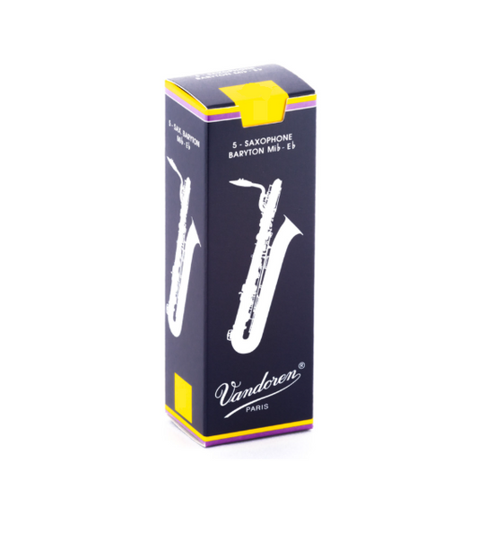 Vandoren Traditional Baritone Sax Reeds Box of 5 - Sizes 2 - 3.5