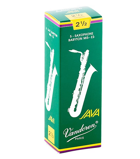 Vandoren Java Baritone Saxophone Reeds - Strenght 2.5 or 3 - Box of 5
