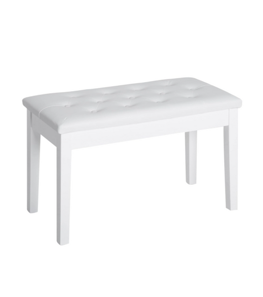 Piano Bench - White