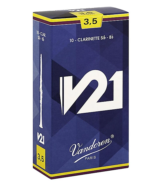 Vandoren V21 Clarinet Reeds - Box of 10 - Sizes 2.5-3.5