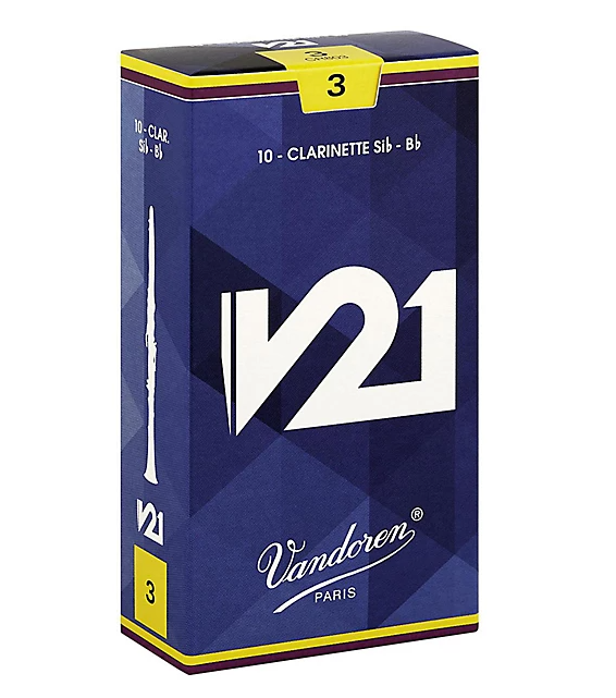 Vandoren V21 Clarinet Reeds - Box of 10 - Sizes 2.5-3.5