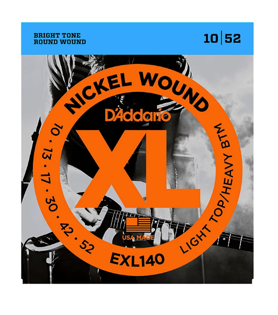 D'Addario EXL140 Nickel Light Top/Heavy Bottom Electric Guitar Strings