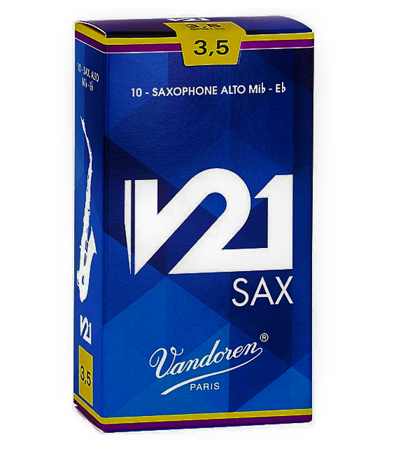 Vandoren V21 Alto Saxophone Reeds Box of 10 - Sizes 2.5-3.5