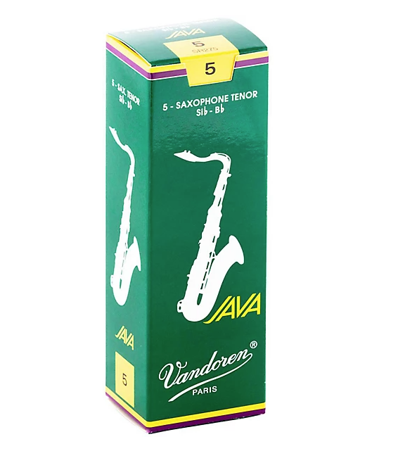 Vandoren JAVA Tenor Saxophone Reeds - Box of 5 - Sizes 2-5