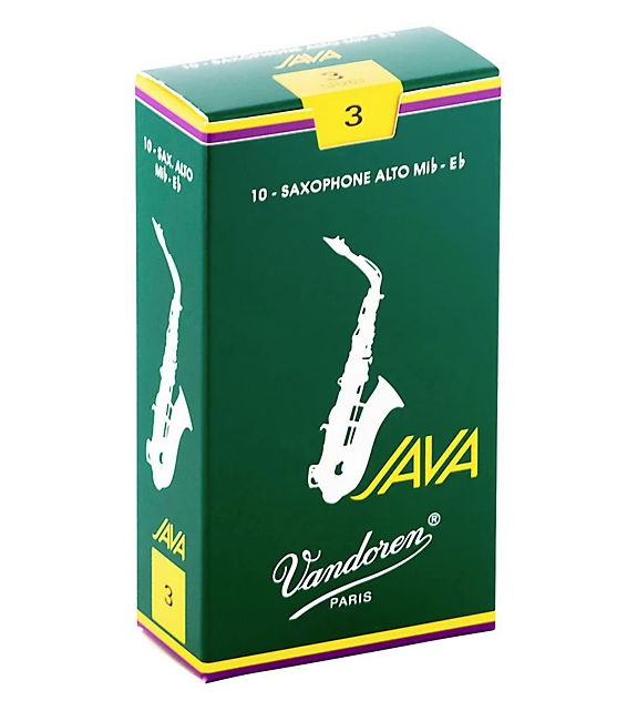 Vandoren JAVA Alto Saxophone Reeds - Box of 10 - Sizes 2.5-4